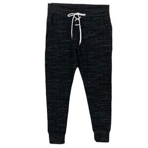 Nwt LIQUID ENERGY Sweatpants L Jogger Grey-Heather White-Rope-Lace Pocket Cotton